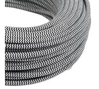 LEDSone 10m Grey 3 Core Round Cable Flexible Wire Pendant Lamp Cord, 3 Conductor 32.8ft Vintage Light Flex Cable DIY Lamps Electrical Wire Lighting Appliance Wire Braided Fabric Wire (Grey 10 meter)