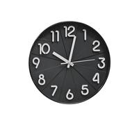 LEDSone 11.5 Inch (29cm) Round Modern Quartz Decorative Wall Clock for Living Room/Office/Cafe/Restaurant, Black