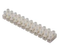 LEDSone 12 Way Electrical Connector Blocks 3A/5A/15A/30A/60A - Dual Row Terminal Strip Wire Connectors, Clear Barrier Choc Block Cable Wiring Connector 15 amp (Pack of 3)