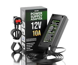 LEDSone 12V DC Power Supply 10A, Switching Power Supply Adapter 120W Universal Power Adaptor for LED Strips, CCTV, Cameras