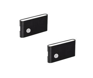 LEDSone 12W PIR Motion Sensor LED Wall Light for Outdoor, 3000K Warm White IP54 LED Wall Lamp Aluminum Modern Style Up and Down Wall Light,Perfect for Bedroom Bathroom Living Room Hallway (Pack 2)