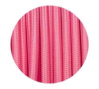 LEDSone 16.4ft Vintage 2 Core Round 18 Gauge Rose Pink Cable Fabric Cloth Covered Electrical Wire, 5m 2 conductors Lamp cable Modern Cloth Covered Wire for Pendant Light Bulb Industrial DIY Project.