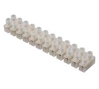 LEDSone 1Pack 12 Way Screw Electrical Terminal Choc Block Connectors, Strip 30A, 2 Rows Connecting Block for Wiring Cable LED Strip Light Appliances Wire Connecting, White