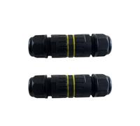 LEDSone 1Pcs 3 Pole Waterproof Junction Box Outdoor Cable Connector, IP68 Junction Box External Inline Cable Connector, 2 Way Mains Electrical Weatherproof Sleeve Coupler Block Connector