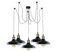 LEDSone 1PCs Vintage Ceramic Lamp Socket E27 Base Lamp Holder with Cord Grips, Industrial Porcelain Lamp Light Bulb Holder - Black