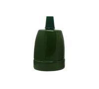 LEDSone 1PCs Vintage Ceramic Lamp Socket E27 Base Lamp Holder With Cord Grips, Industrial Porcelain Lamp Light Bulb Holder - Green