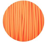 LEDSone 2 Core Orange 1m Vintage 2 Core Round 18 Gauge Cable Fabric Cloth Covered Electrical Wire, 3.28ft 2 conductors Lamp cable Modern Cloth Covered Wire for Pendant Lamp Industrial DIY Project