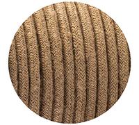 LEDSone 2 Core Round 5 Meters Multi Colour Fabric Flex 18 Gauge wire, Vintage Style Italian Braided 0.75mm Flexible Lighting Electrical Cable for UK Lighting (Hemp)