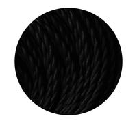 LEDSone 2 Core Twisted 0.75mm Vintage Black Colour Braided Fabric Cable Flex Cord Retro Cable