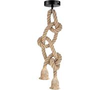 LEDSone 2-Head Chandelier Pendant Novelty Rope, Vintage Loft Chandelier Hanging Lighting Lamp Rope Pendant Lamp Ceiling Lamp, Lights Suspension Country Style 2M