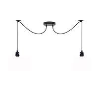 LEDSone 2 Head Spider Pendant Light E27 Lamp Holder 2M Adjustable Ceiling Hanging Light Modern Industrial Fixture for Kitchen, Bedroom, Living Room, Cafe & Restaurant