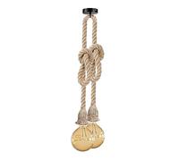 LEDSone 2-Head Vintage Ceiling Pendant Light Fitting 1m, Hemp Twisted Braided Flex,E27 Lamp Holder Suspended Pendant Light Fitting Kit with Bulbs
