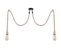 LEDSone 2 Heads Spider Light Chandelier with Bulb,Pendant Lighting Ceiling,DIY Spider Rope Ceiling Lights,Bedroom Light Shades,Industrial Hanging Ceiling Lights,Hanging Light Fitting,Loft Lighting