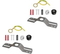 LEDSONE 2 Pack of 100mm Front Fitting Ceiling Rose Ceiling Light Fixture Bracket Metal Mounting Plate with Accessories, Multiple Holes Secure Ceiling Rose & Lamp Installation