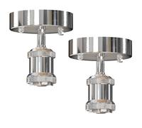 LEDSone 2 Pack of Stylish Single Head Ceiling Lamp Retro Flush Mount E27 Lamp Holder Light Fixture for Bedroom Living Room Hallway Vintage Ceiling Lighting with Easy Installation