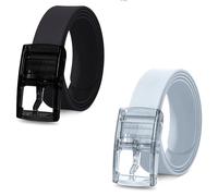 LEDSone 2-Pack Silicone Rubber Belts Candy Black & White Colors with Pin Buckle for Men and Women Lightweight Waterproof Flexible Durable for Casual Travel Sports and Daily Fashion Outfits