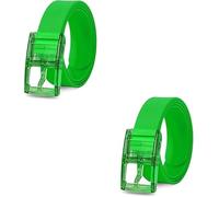 LEDSone 2-Pack Silicone Rubber Belts Candy Light Green Colors with Pin Buckle for Men and Women Lightweight Waterproof Flexible Durable for Casual Travel Sports and Daily Fashion Outfits