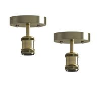 LEDSone 2 Pack Single Head Ceiling Light Retro Flush Mount E27 Lamp Holder Sconce Chandeliers