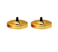 LEDSone 2 Pack Single Point Ceiling Rose Light Fitting 108mm Metal French Gold Cover Plate Canopy Kit with Accessories for Chandelier Hanging Lights and Wall Lamp