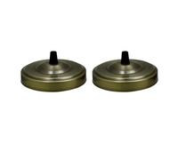 LEDSone 2 Pack Single Point Green Brass Ceiling Light Fitting Plate for Vintage Pendent Lights, 108mm Metal Antique Side Fitting Ceiling Rose with Accessories for Hanging Ceiling and Wall Lamp.