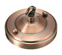 LEDSone Vintage Single Out Ceiling Rose Hook Plate for Light Fitting Chandelier, 108mm Metal Antique Side Fitting Ceiling Plate with Accessories for Ceiling and Wall Lamp, UK Stock (Copper, 1-Pack)