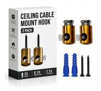 LEDSone 2 Pcs Ceiling Cable Mount Hook for Hanging Pendant Light