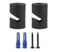 LEDSone 2 Pcs Decentralizer Pendant Light Cable Hooks Ceiling or Wall-Mounted Metal V Hooks for Fabric Electrical Cables, Hanging Pendant Lights, Cable Clips & Lighting Fixture Organizer (2, Black)