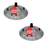 LEDSone 2 Pcs Single Outlet Round Shape Ceiling Rose Pendent Lighting Fixture 140mm x 40mm Metal Antique Front Fitting Ceiling Plate with Accessories for Ceiling Lighting and Wall Lighting