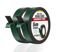 LEDSone 2 Rolls Black Foam Double Sided Tape 2.4cm x 5m High Tack IXPE Foam Heavy Duty Mounting Tape Waterproof Weatherproof Automotive Insulation Self Adhesive Outdoor Indoor Construction DIY