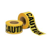 LEDSone 2 Rolls Hazard Tape Black And Yellow 50m Caution Safety Warning Police Quarantine Tapes High Visibility Non Adhesive Barrier for Construction Sites Halloween Party Decor Crime Scene Props