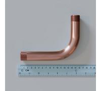Ledsone 20mm Conduit 90 Elbow Smooth L Design Metal Male Thread Fitting Durable Corrosion-Resistant 5Pcs Copper