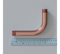 Ledsone 20mm Conduit 90 Elbow Smooth L Design Metal Male Thread Fitting Durable Corrosion Resistant 5Pcs Rosegold