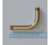 Ledsone 20mm Conduit 90 Elbow Smooth L Design Metal Male Thread Fitting Durable Corrosion-Resistant 5Pcs French Gold