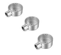 LEDSone 20mm Galvanized 1,2,3 Way Intersection Circular Conduit Box Metal Galvanized with Female Thread for Electrical Wiring, Ideal for Conduit Lighting Fixtures (1 Way - 3 Pack)