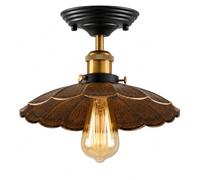 LEDSone 22cm Ceiling Light Vintage Brushed Copper Metal Lamp Shade E27 Holder for Indoor Spaces & Improve Essentials