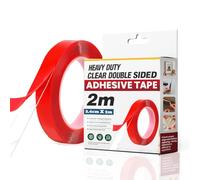 LEDSone 2m Roll Red Double Sided Tape Heavy Duty Strong Adhesive Tape For Mounting Crafting Automotive Industrial Use Multi Surface Bonding Reliable Durable UK Packaging Supplies