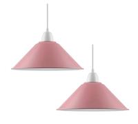 LEDSone 2Pack Modern Pink Light Shades, 22cm Small Lamp Shade