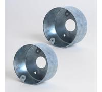 LEDSone 2Pcs 20mm Conduit Loop in Box Electrical Wiring System Galvanized Metal Terminal Box for Industrial and Commercial Conduit Lighting, Easy Installation Loop in Junction Box