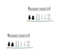 LEDSone 2PCS 95mm Ceiling Light Mounting Bracket Kit, Metal Light Fitting Crossbar Plate with Screws, Washers & Earth Wire, Universal Pendant Lamp Ceiling Rose Fixing Bracket for Wall & Ceiling Lights