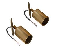 LEDSone 2Pcs Adjustable Cylinder LED Spotlight Ceiling Mount Light, Dimmable Directional Accent Ceiling Lights Fixture for Conduit Lighting, Living Room, Bedroom, Indoor Brightness Yellow Brass