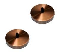 LEDSone 2PCS Ceiling Rose Pendant Cable Grip Clamp Plate for Light Fitting Hanging Lamp,100mm Multi Colour Full Set Hanging Lamp Ceiling Accessories (Copper)