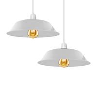 LEDSone 2PCS White Retro 36cm Pendant Lampshade