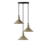 LEDSone 3 Head Ceiling Adjustable Pendant Hanging Ceiling Lighting Fixture with Cone Shade Pendant Light Kitchen Restaurant Bar Balcony Hanging Pendant Light