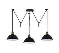 Ledsone 3 Head Spider Pendant Light E26 95Cm Black Inner White 1 X 3 Hanging Lamp For Shops, Cafes & Balcony Bulb Include