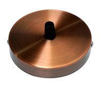 LEDSone 3 Outlet Copper Colour Ceiling Rose Perfect for fabric flex cable, 120mm Metal Ceiling Light Fitting Plate with Accessories for Ceiling and Wall Lamp. (3 Outlet) (Copper 1 Outlet)