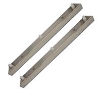 LEDSone 3 Outlet Rectangle Ceiling Rose Pendant Lighting Fixture 500 mm x 60 mm Modern Industrial Metal Fitting Ceiling Plate (Rectangle) (Satin Nickel 2 Pack)