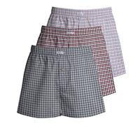 LEDSone 3 Pack Cotton Woven Boxer Shorts XL Loose Fit Check Underwear Men
