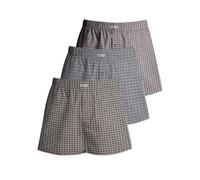 LEDSone 3 Pack Cotton Woven Boxer Shorts XL Loose Fit Check Underwear Men