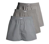 LEDSone 3 Pack Men Woven Boxers Size XL Casual Summer Soft Cotton Breathable Loose Fit Checkered Half Shorts with Elastic Waistband for Mens (UK, Age, 14 Years, 15 Years, Regular, Assorted Pack 4)