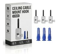 LEDSone 3 Pcs Ceiling Swag Metal Chandelier Hanging Hooks with Screws
